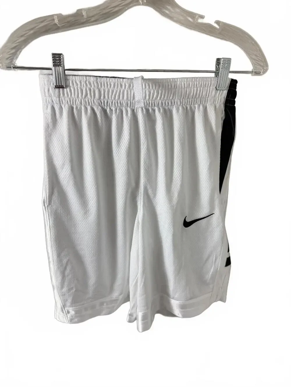 NWTs Nike Boys' White and Black Athletic Shorts Size L